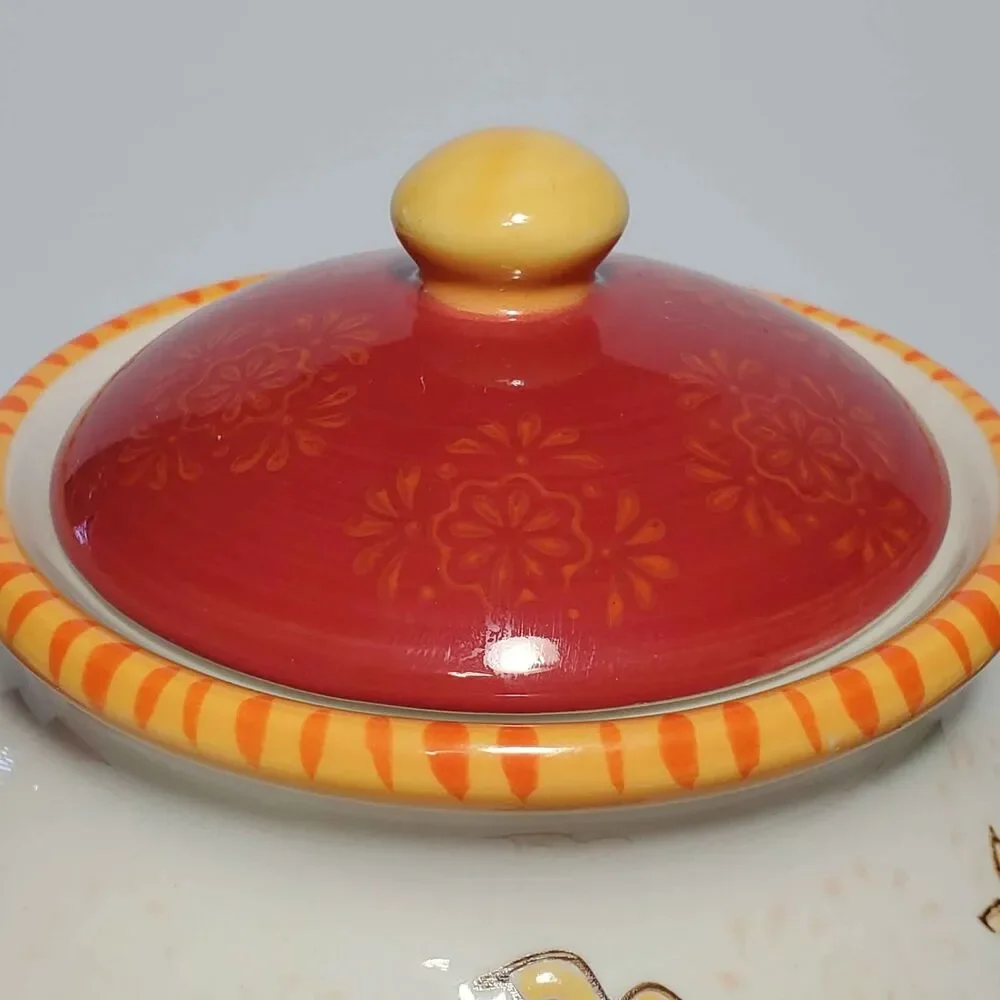 Artistic Accents Teapot Floral Orange